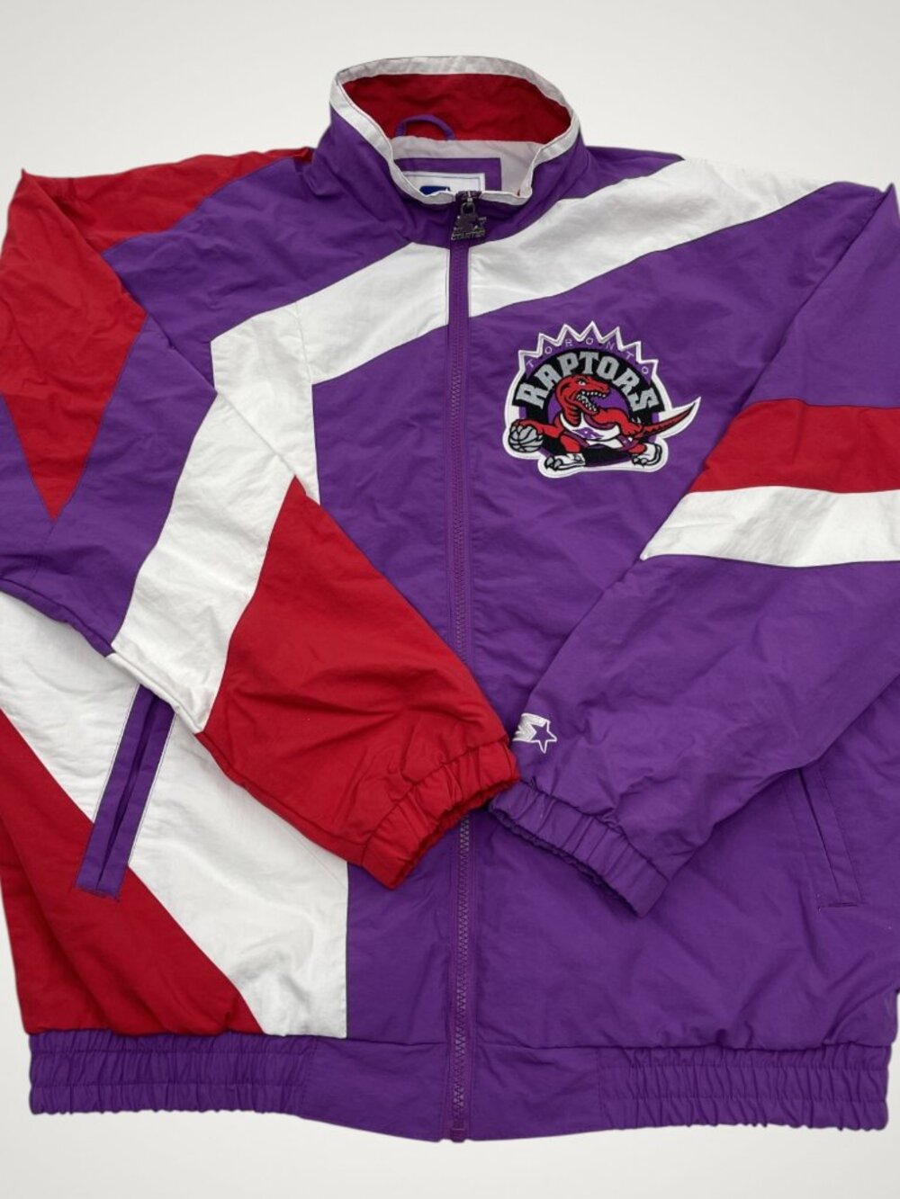 Starter Toronto Raptors Full Zip Colorblock Throwback NBA Jacket Men's L